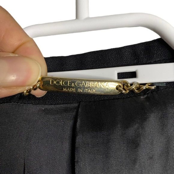 Dolce & Gabbana Men's Black Virgin Wool Single Breasted Notch Lapel Blazer - Picture 6 of 12